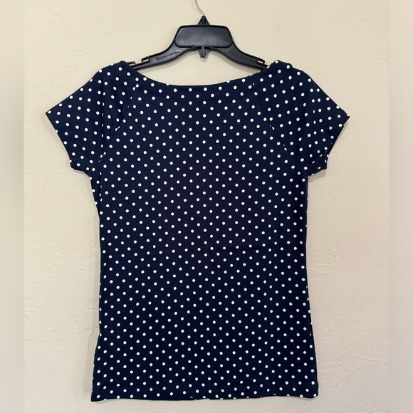 NWT Ralph Lauren Large Dark Blue White Polka Dots - Picture 5 of 5